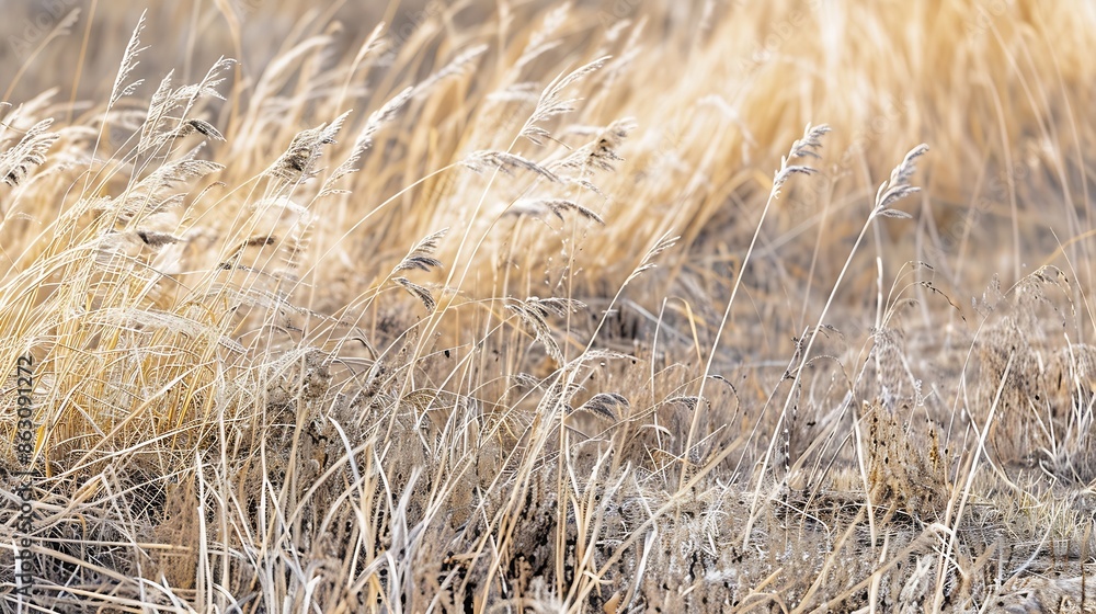 Fototapeta premium Dry pampas grass field close up texture and natural background : Generative AI