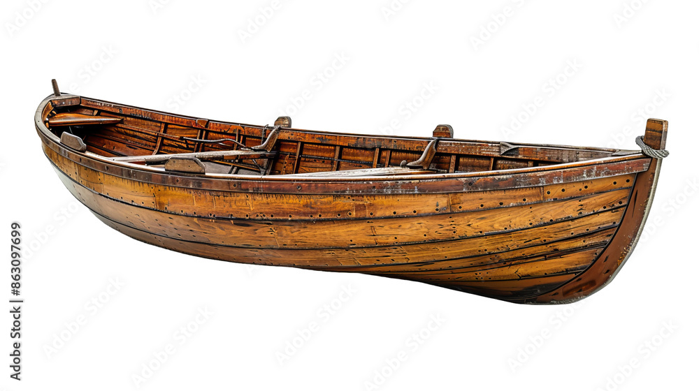 photo of a traditional canoe, isolated on a white background photo of a traditional canoe, isolated on a white background