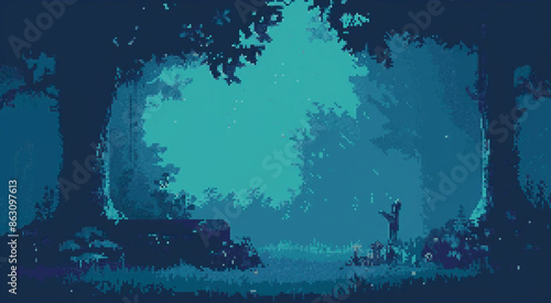 8bits pixel art, dark fantasy game background
