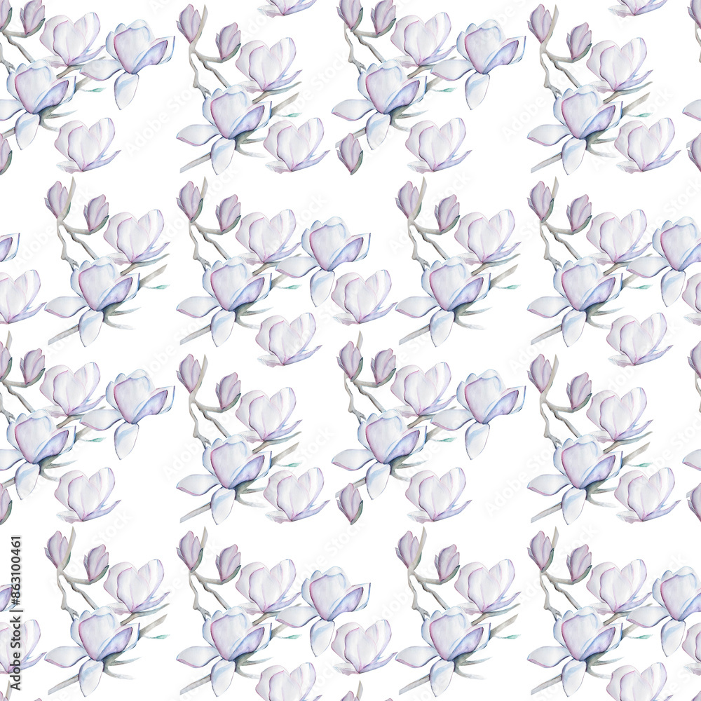 seamless background with magnolia flower seamless background with magnolia flower