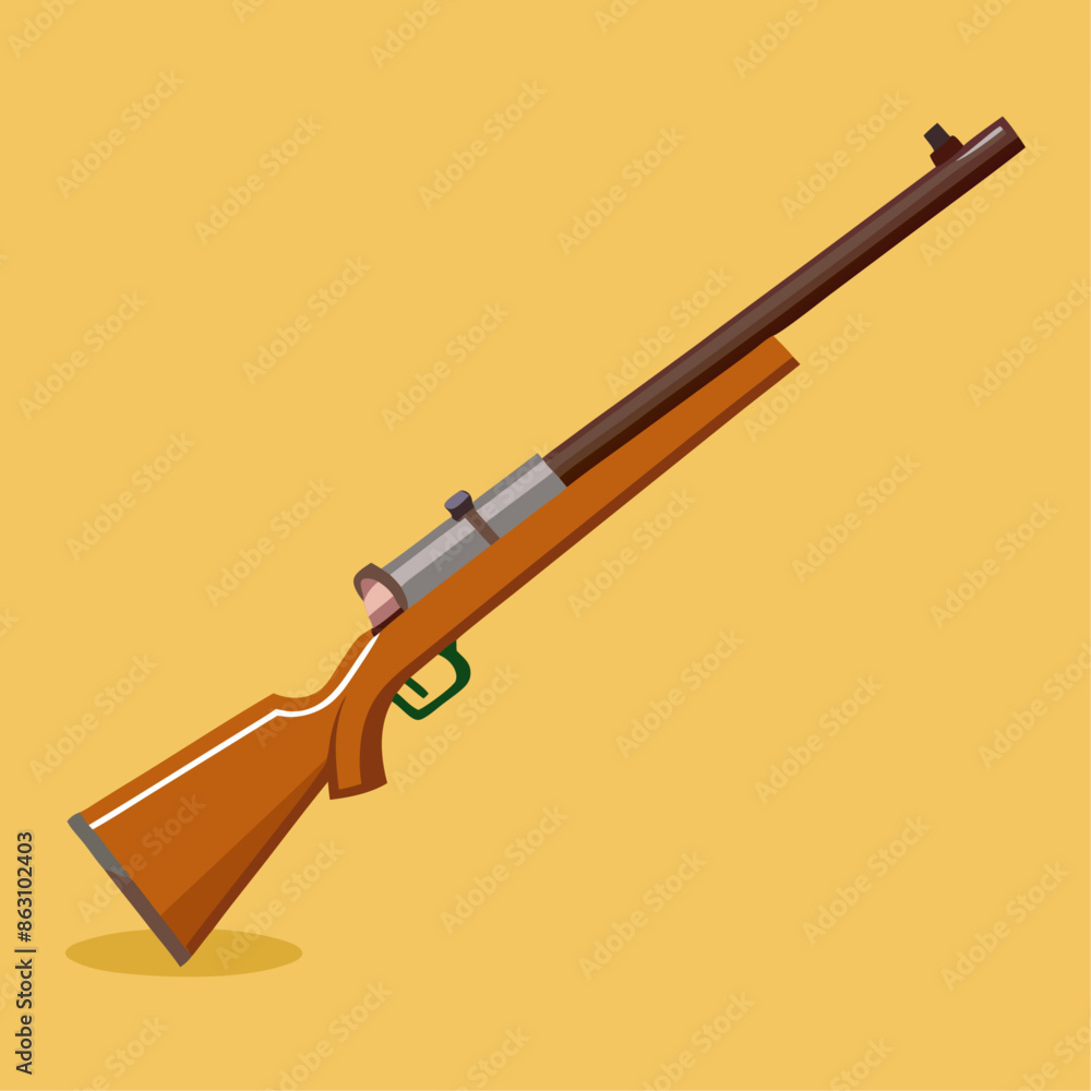 Rifle Clipart Cartoon Illustration Drawing Stock Vector Adobe Stock