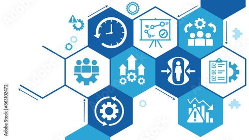 Business continuity plan banner web icon concept for creating a system of prevention and recovery with an icon of management, ongoing operation, risk, resilience, and procedures