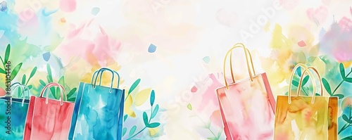 Bankrupt online retailers clearance sale, watercolor style, liquidation event photo