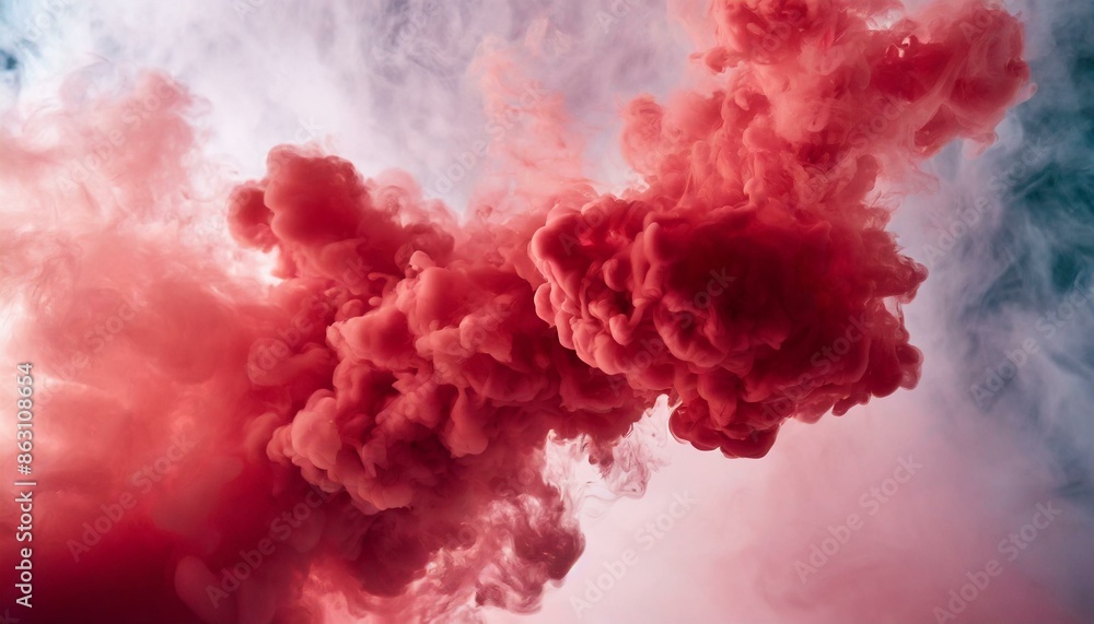 Fototapeta premium Fond de fumée rouge