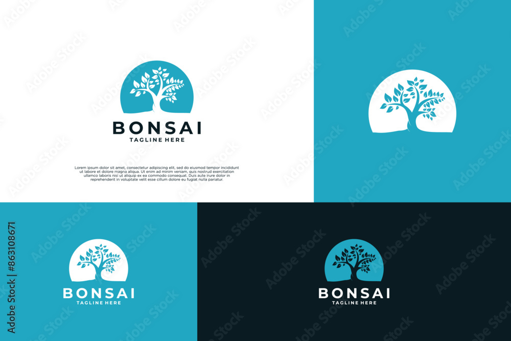 Japanese bonsai logo design innovation Japanese bonsai logo design innovation