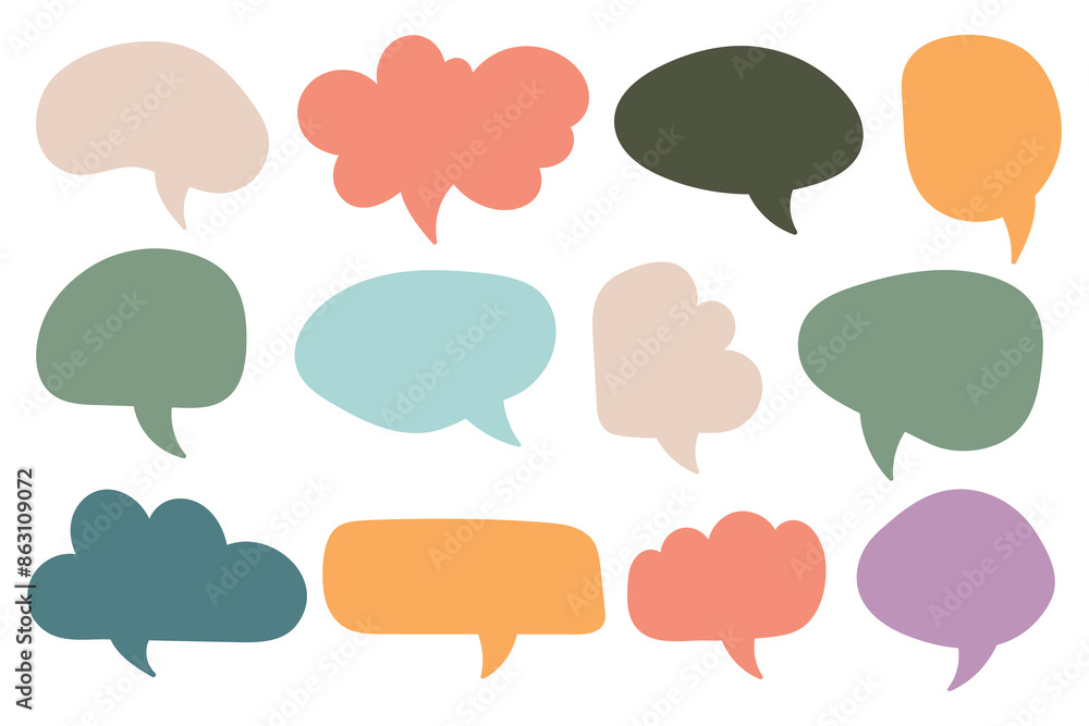 Colorful communication speech bubbles collection Colorful communication speech bubbles collection