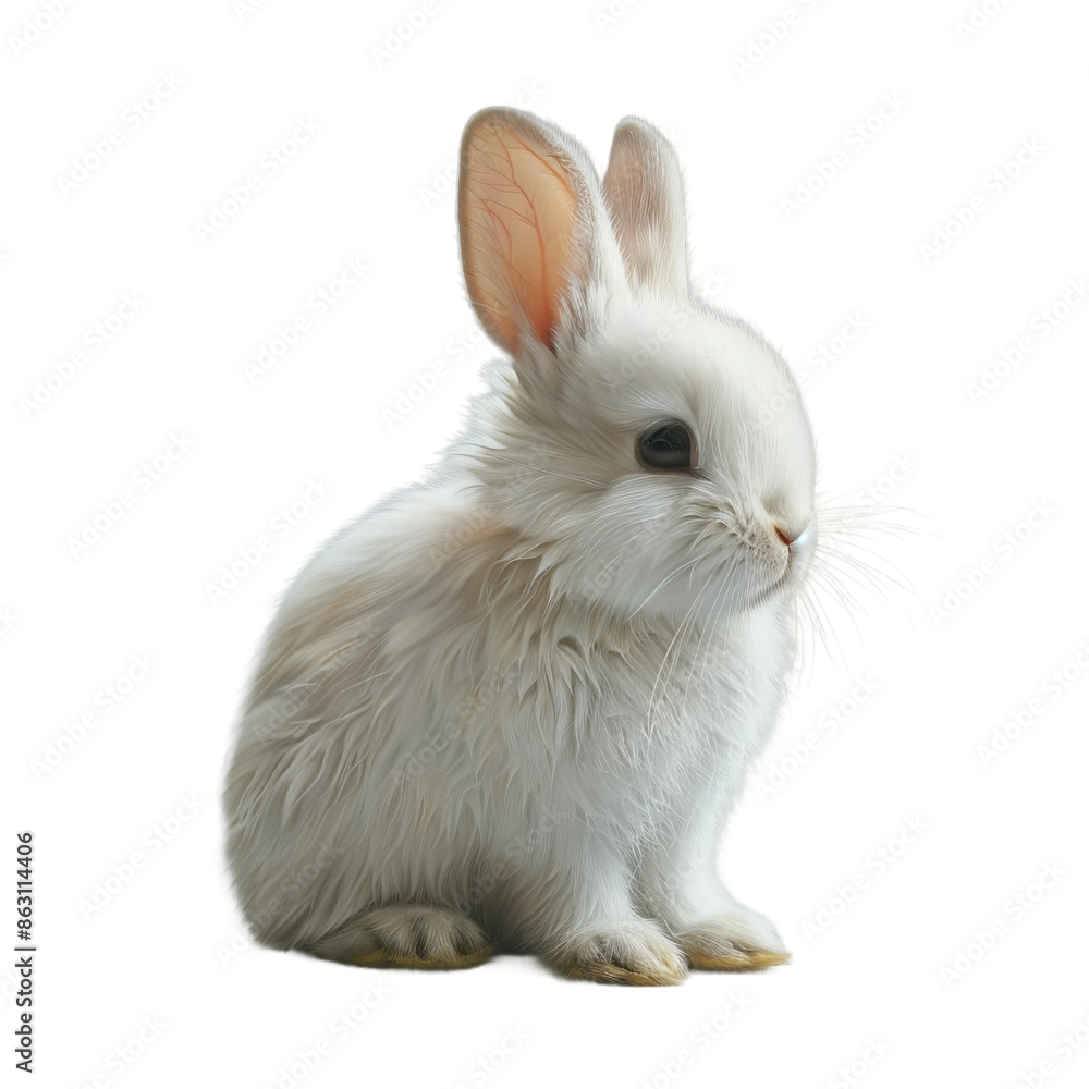 Obraz premium white rabbit