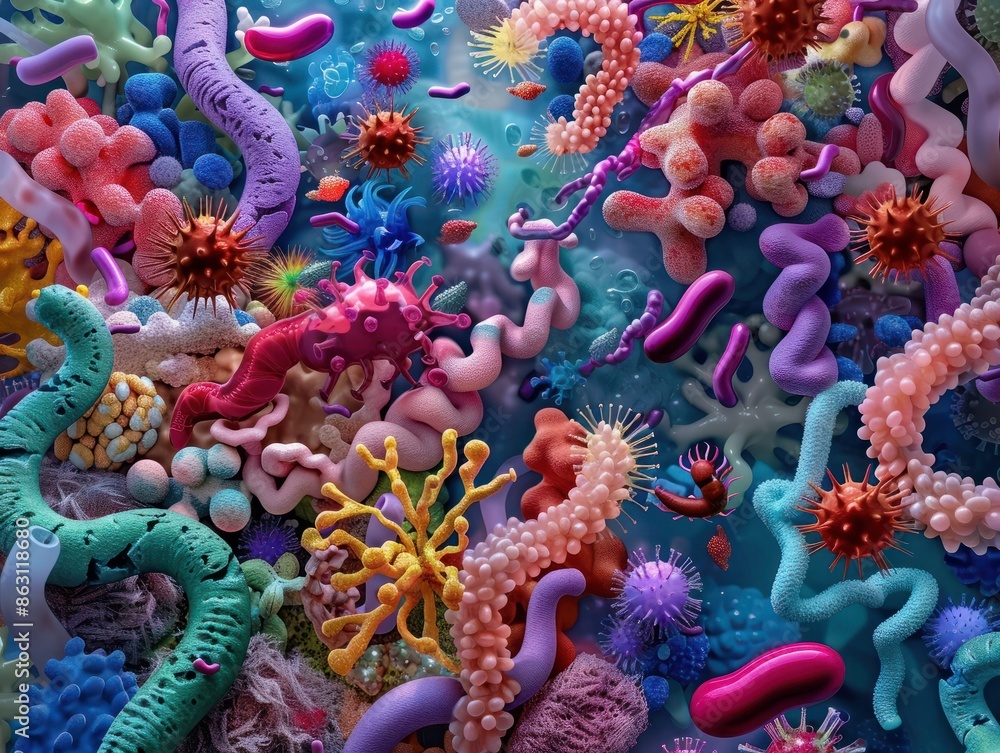 Leaky Gut Prevention: Imagery conveying leaky gut prevention, possibly through images of a healthy gut barrier or protective mechanisms Leaky Gut Prevention: Imagery conveying leaky gut prevention, possibly through images of a healthy gut barrier or protective mechanisms