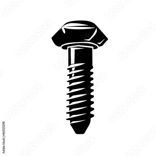 black screw Vector Logo