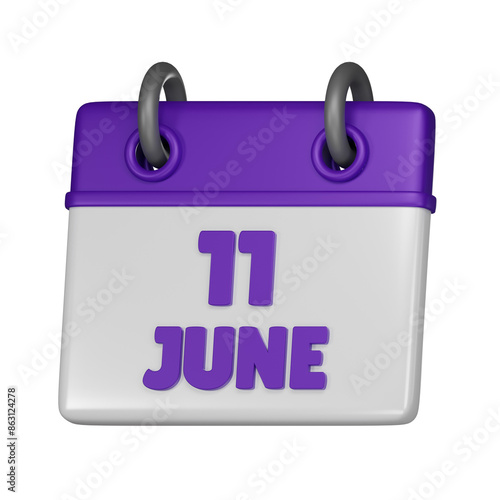 11 June 3d icon