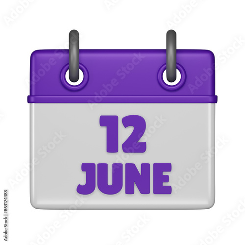 12 June 3d icon