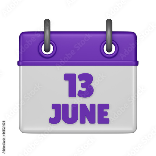 13 June 3d icon