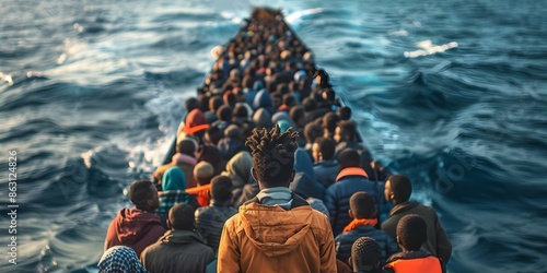Challenges Faced by African Migrants Seeking Asylum in Europe Legal, Social, and Integration Issues. Concept Legal challenges, Social obstacles, Integration struggles, African migrants