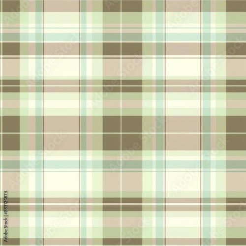 Seamless pattern ornament tartan, check in pleasant green and brown colors