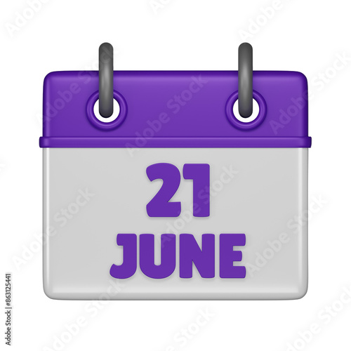 21 June 3d icon