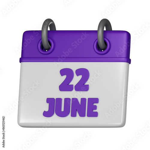 22 June 3d icon