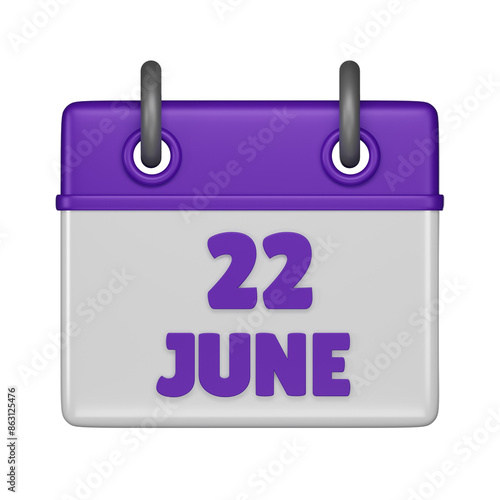 22 June 3d icon