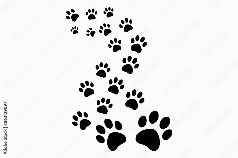 Catfoot print vector illustration Catfoot print vector illustration