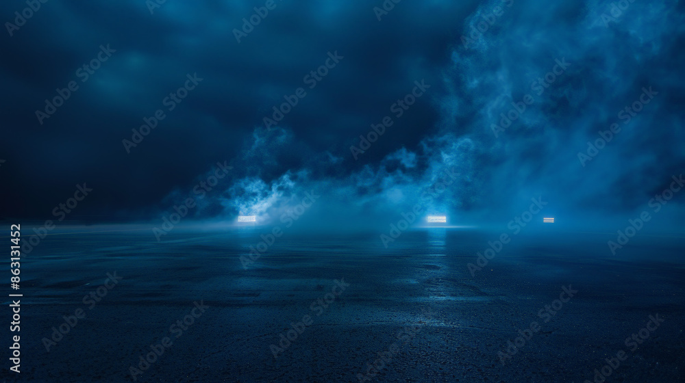 dark empty street, blue light background dark empty street, blue light background