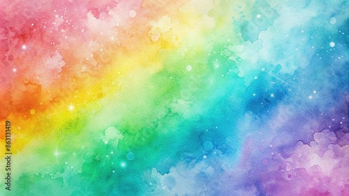 Colorful pastel rainbow watercolor background with textured colors , rainbow, pastel, watercolor, background, vibrant