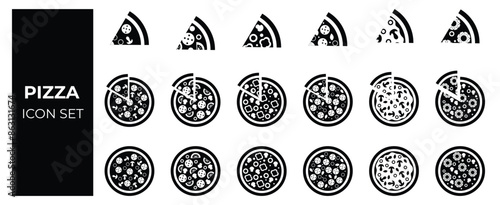 Pizza icon set