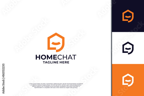Smile house logo design innovation