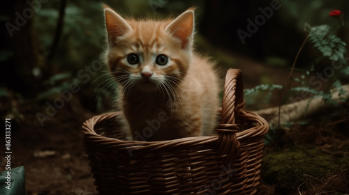 cat in the basket