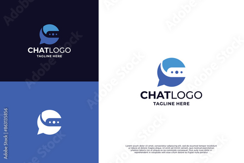 Creative chat bot logo design