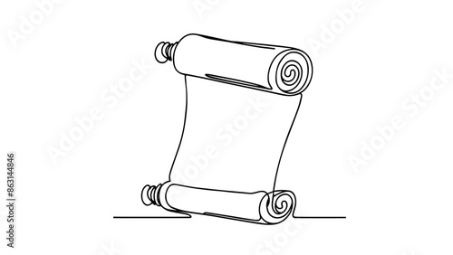 single illustration of a paper scroll