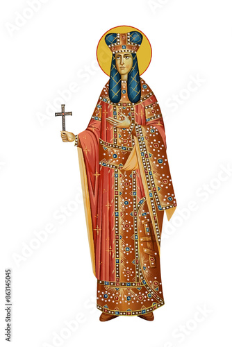 Saint Helena in Byzantine style isolated