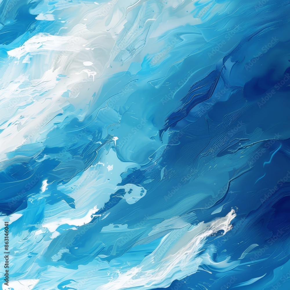 Calming Abstract Blue Waves Flowing Softly Calming Abstract Blue Waves Flowing Softly