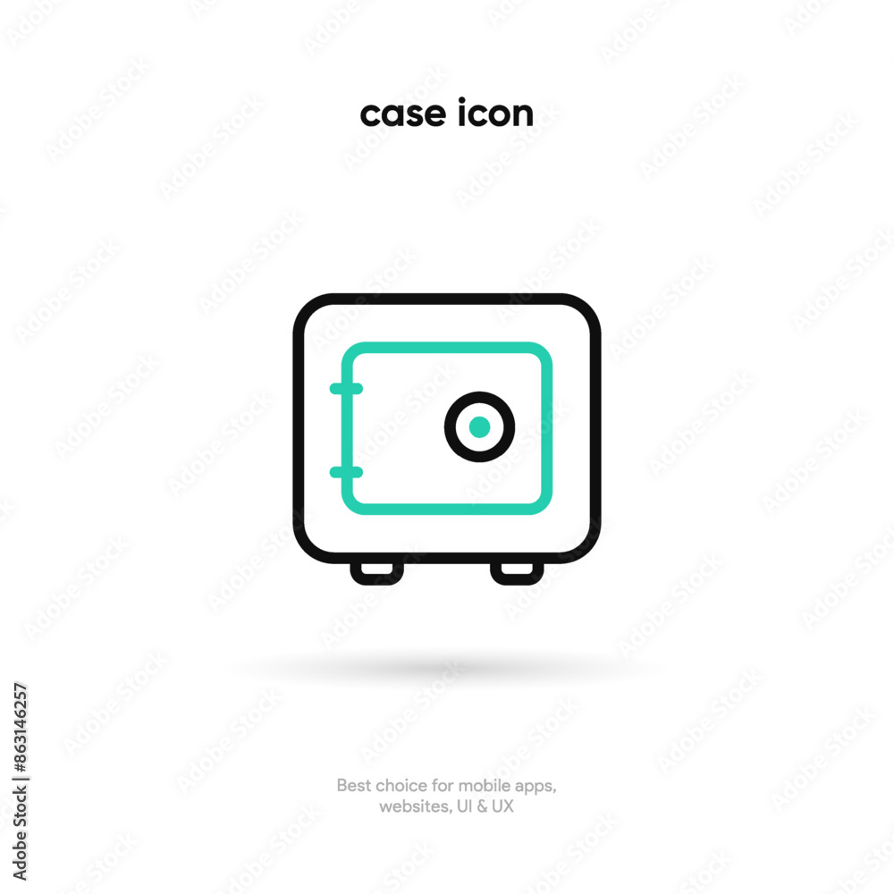 Money safe case thin line icon on the white background. Money, pay, payment, cash operations, currency, exchange, savings, bank cards, currency, banking icons Money safe case thin line icon on the white background. Money, pay, payment, cash operations, currency, exchange, savings, bank cards, currency, banking icons