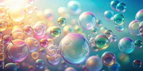 Abstract background with bubbles floating in a soft gradient color scheme, bubbles, abstract, background, texture, soft