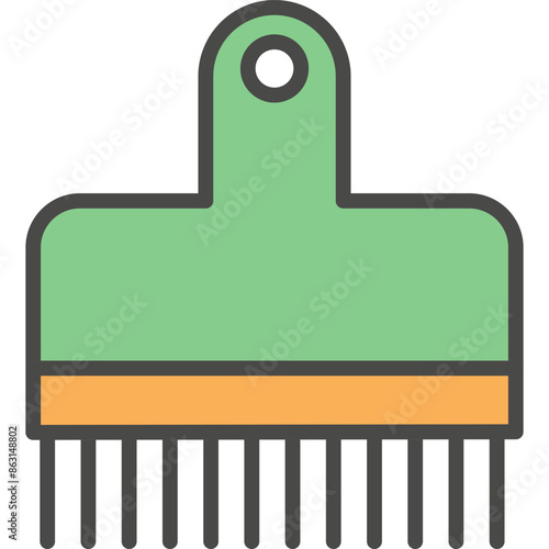 Hair comb vector icon isolated