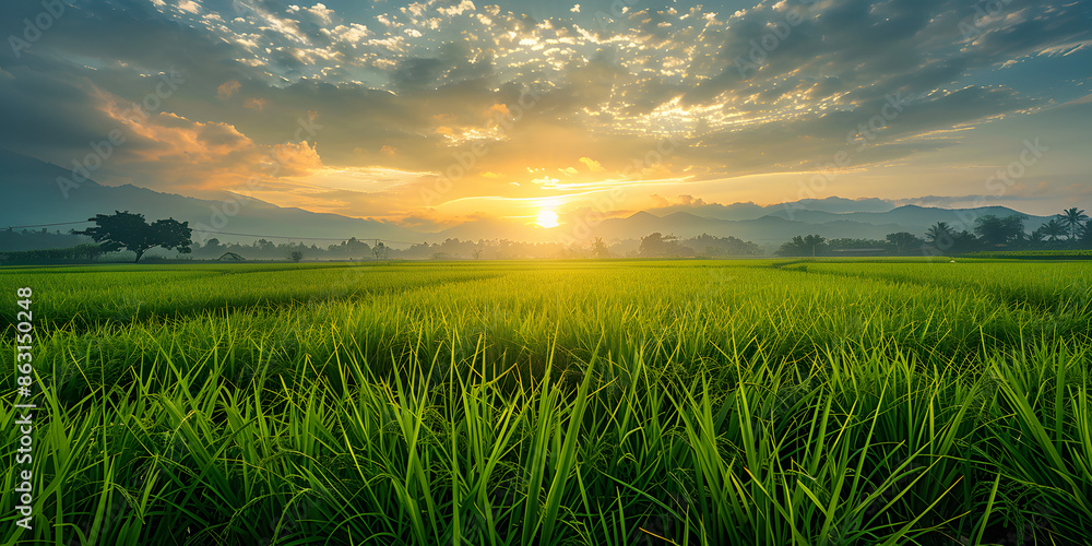 Terraced Fields in the Sunset Terraced Fields in the Sunset