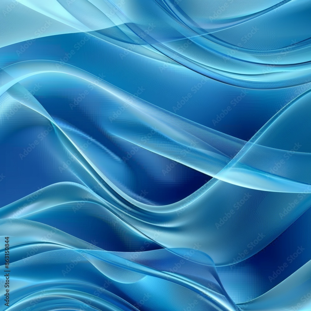 Calming Abstract Blue Waves Flowing Softly Calming Abstract Blue Waves Flowing Softly