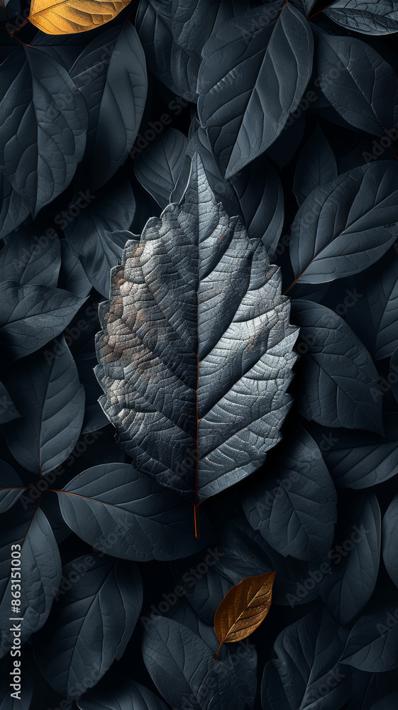 Leaf Against Black Background Leaf Against Black Background