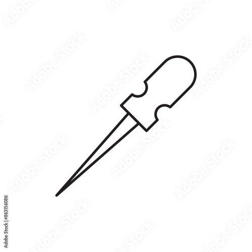 Sharp Awl Tool icon design, isolated on white background, vector illustration