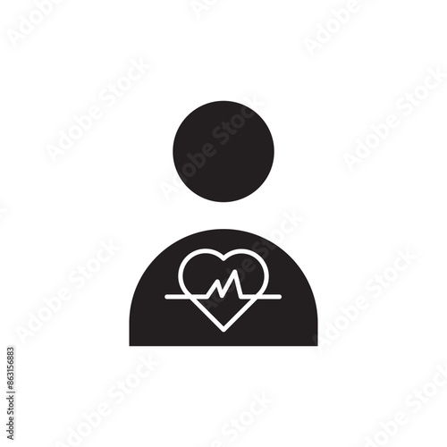 Heart attack icon design, isolated on white background, vector illustration