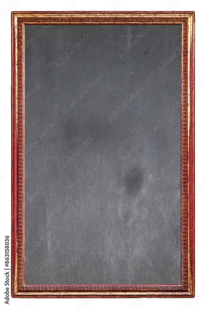 Fototapeta premium Vintage framed blackboard isolated on white background