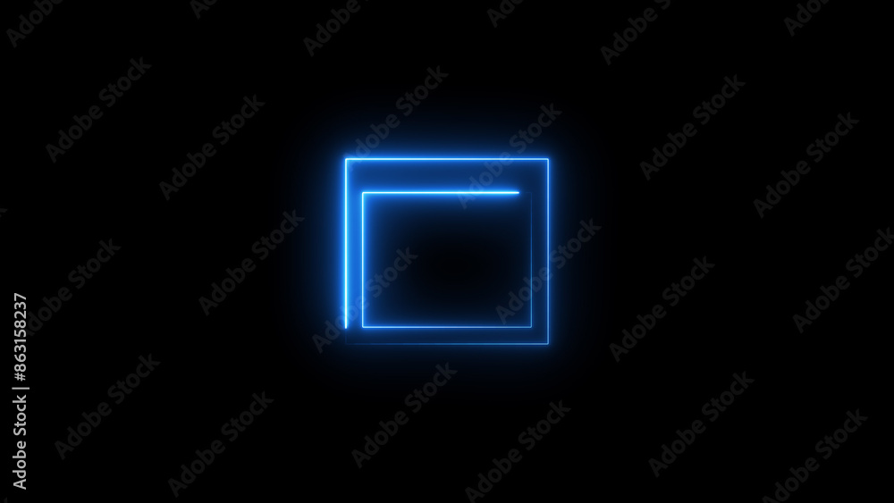 Abstract neon light effect rectangle background 4k illustration.
Abstract neon light effect rectangle background 4k illustration.
