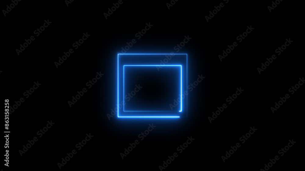 Abstract neon light effect rectangle background 4k illustration.
Abstract neon light effect rectangle background 4k illustration.