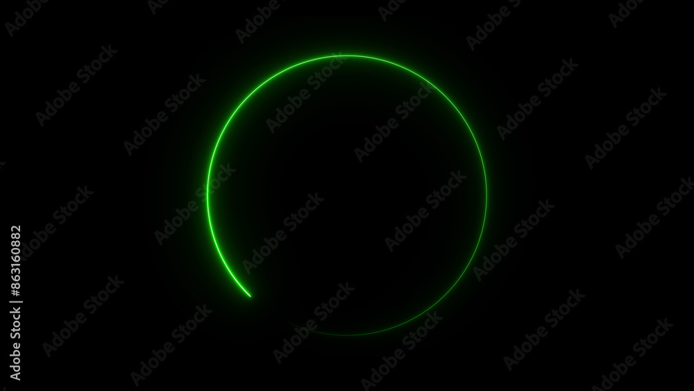 Abstract glowing neon light circle frame loading background illustration 4k . Abstract glowing neon light circle frame loading background illustration 4k .