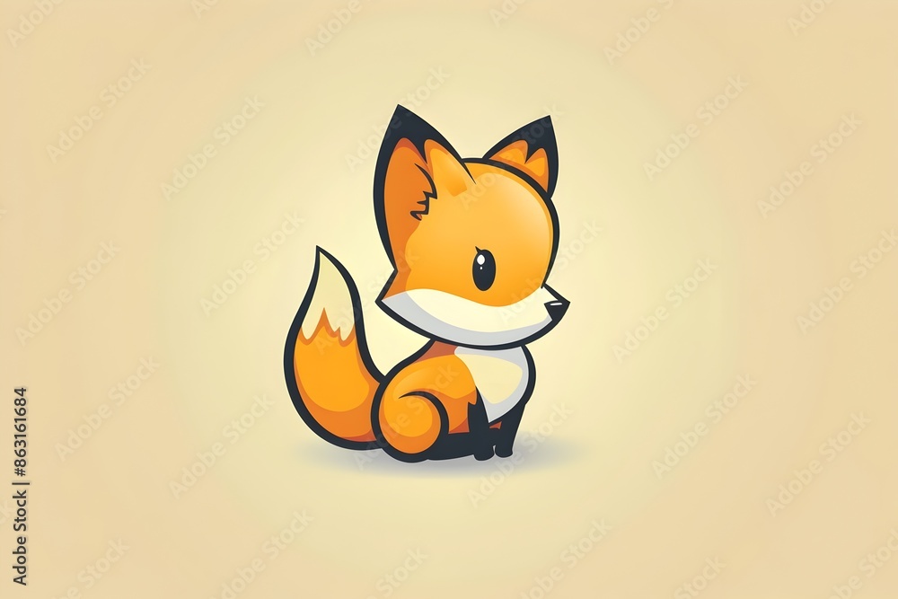 Charming Fox Logo Design with Nostalgic for Brand Identity and Marketing Charming Fox Logo Design with Nostalgic for Brand Identity and Marketing