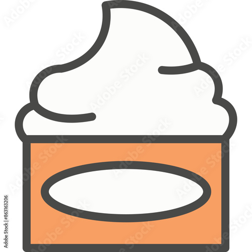 Beauty cream vector icon isolated