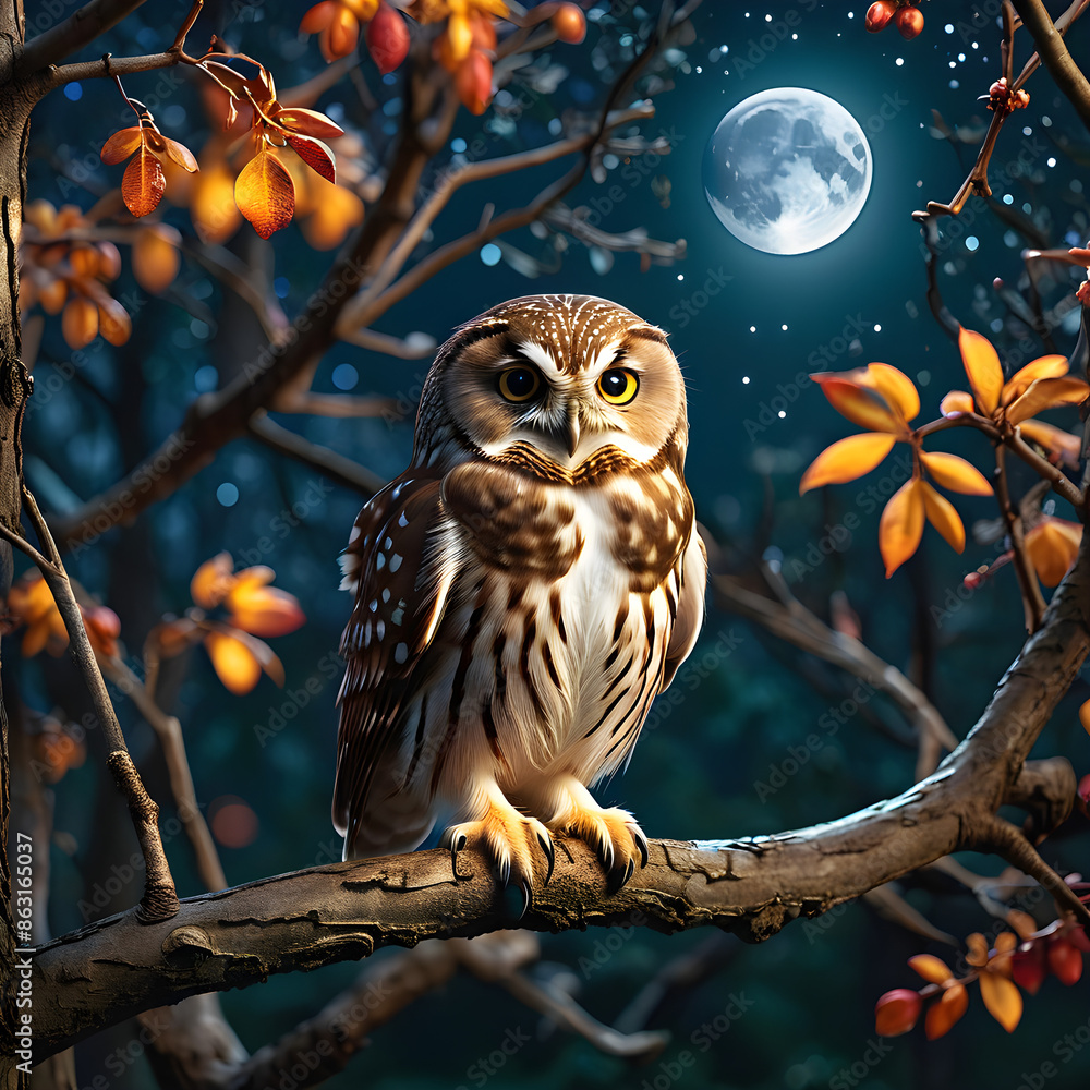 owl sitting on branch owl sitting on branch
