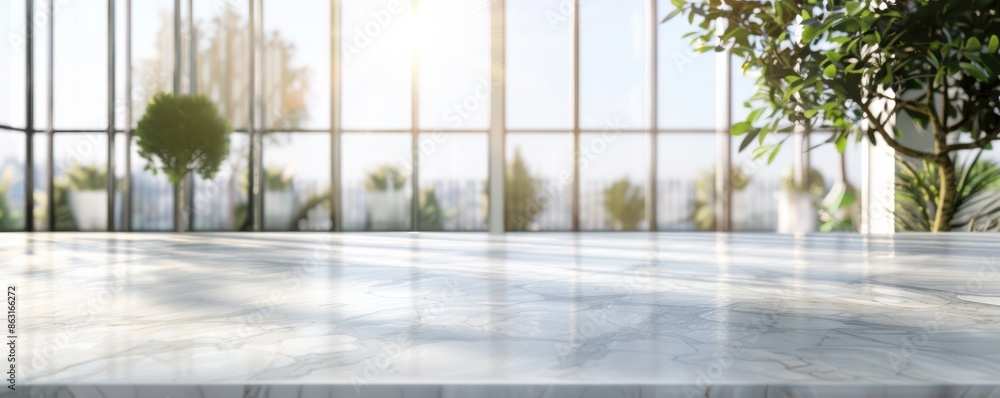 A marble countertop with a blurry background. The countertop is white and has a marble pattern. Free copy space for text. A marble countertop with a blurry background. The countertop is white and has a marble pattern. Free copy space for text.