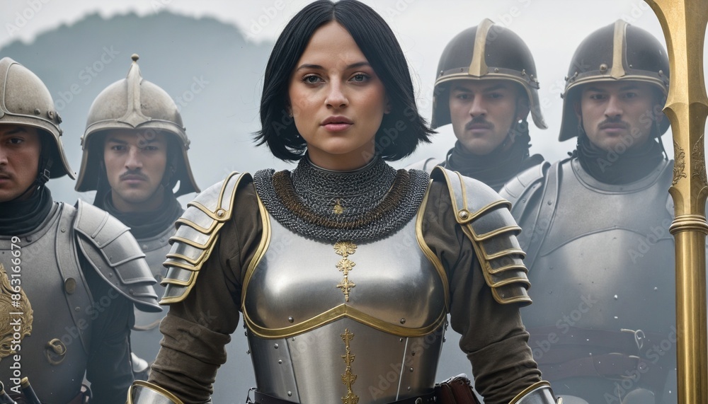 The Saintly Warrior: Joan of Arc Leading the French Army in Battle of Orleans The Saintly Warrior: Joan of Arc Leading the French Army in Battle of Orleans