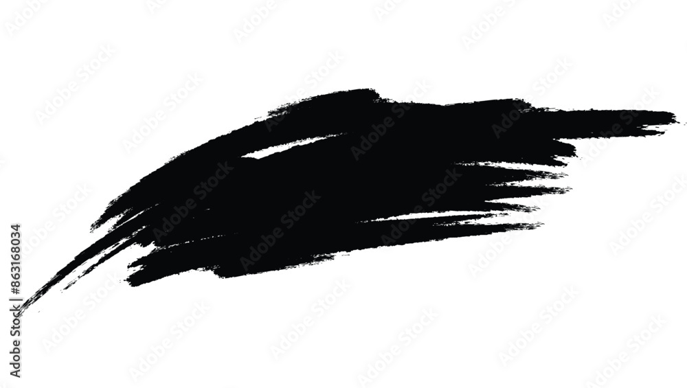 Black paint brush solated on a white background.eps10 Black paint brush solated on a white background.eps10