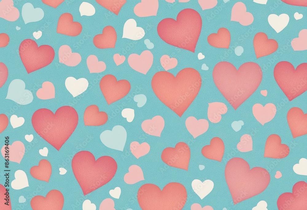 Romantic Pastel Heart Fabric Pattern for a Creative Valentine's Day Design Romantic Pastel Heart Fabric Pattern for a Creative Valentine's Day Design